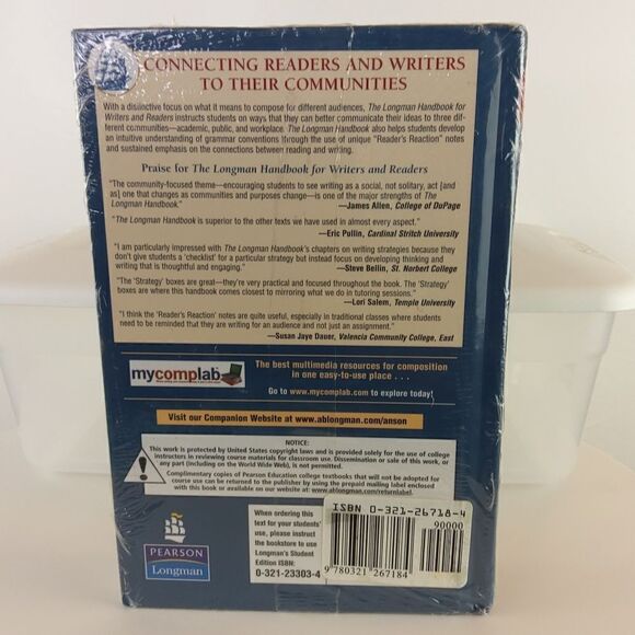 The longman's handbook For Writers And Readers 4th Edition (in seal) - Picture 3 of 8